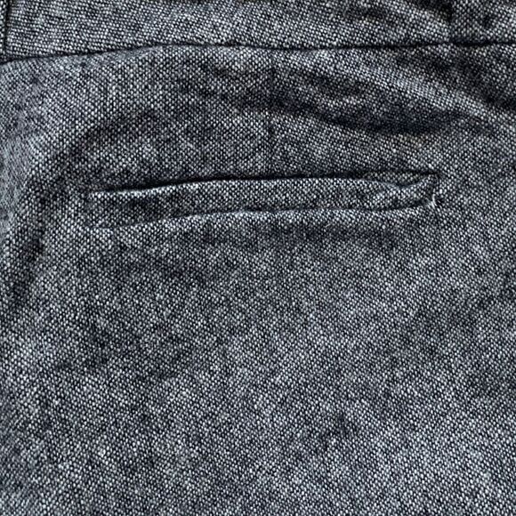 Loft Women's Gray Wool Lined Flat Front Wide Leg Boot Cut Leg Pants Size 4 - Picture 5 of 10